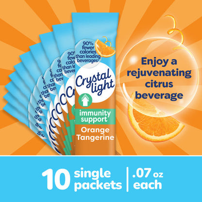 Crystal Light Immunity Support Orange Tangerine Powdered Drink Mix