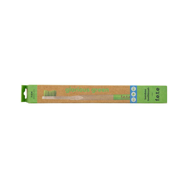 f.e.t.e Light Green Firm Bamboo Toothbrush  DestGlow