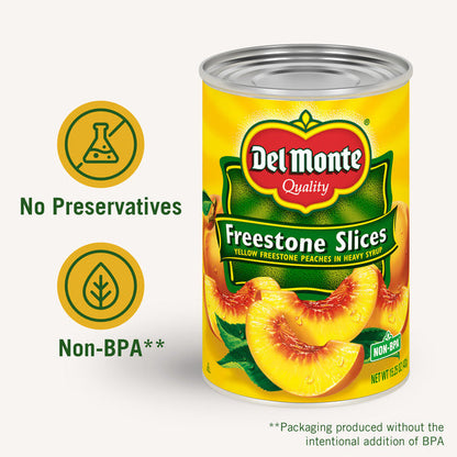 Del Monte Peaches, Freestone Slices, Yellow In Heavy Syrup  DestGlow