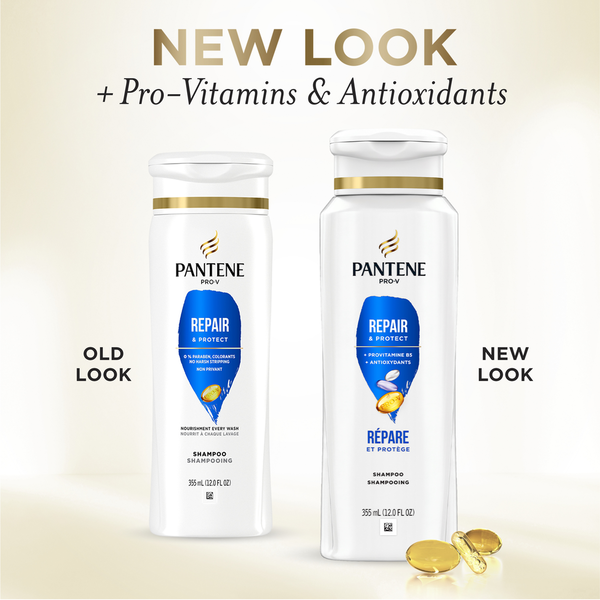 Pantene Shampoo, Repair and Protect for Damaged Hair, Color Safe  DestGlow