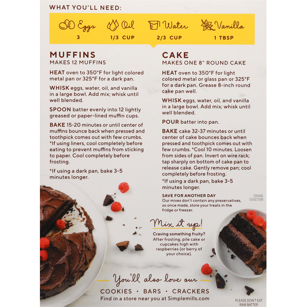 Simple Mills  Almond Flour Baking Mix Chocolate Muffin &amp; Cake