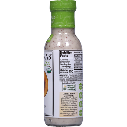 BRIANNAS Organic Rich Poppy Seed Dressing