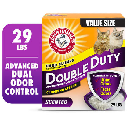 Arm &amp; Hammer Double Duty Dual Advanced Odor Control Scented Clumping Cat Litter
