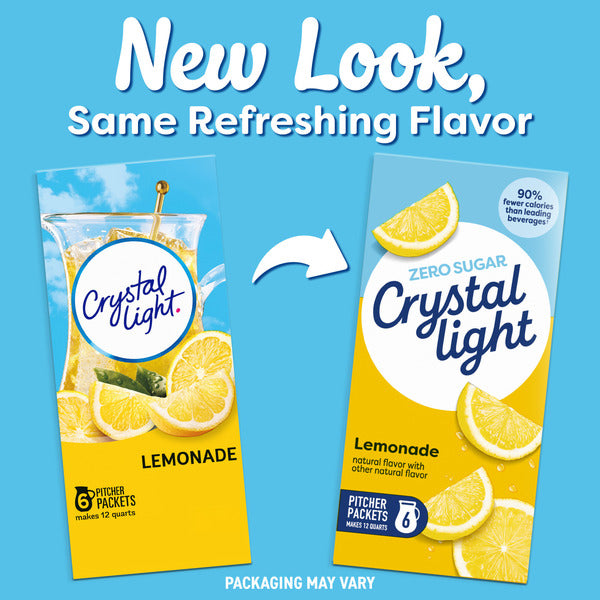 Crystal Light Lemonade Naturally Flavored Powdered Drink Mix  DestGlow