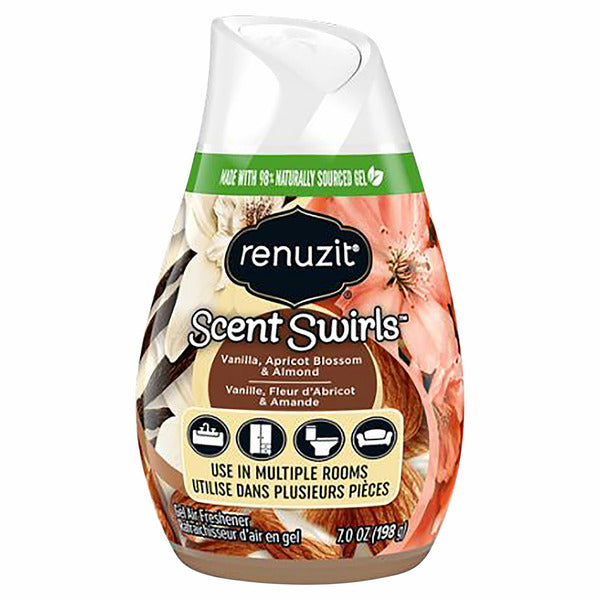 Renuzit Scent Swirls Vanilla Apricot Blossom &amp; Almond Gel Air Freshener