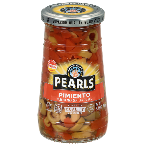 Pearls Pimiento Sliced Manzanilla Olives  DestGlow