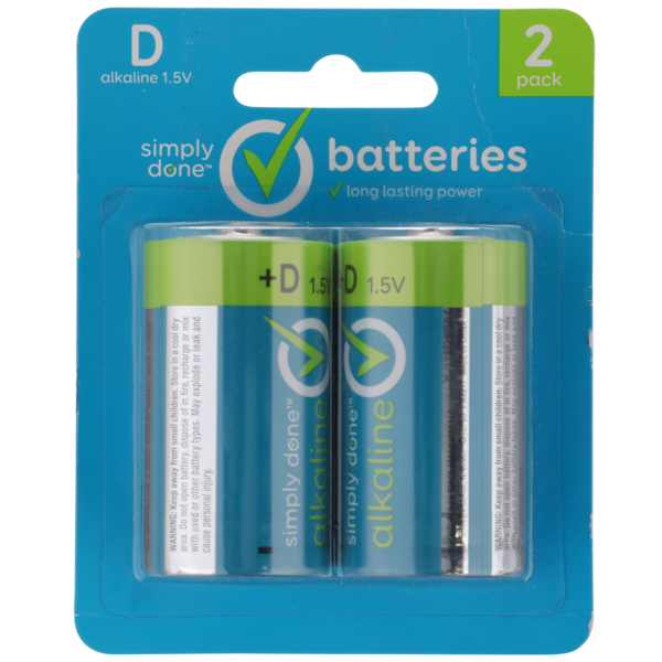 Simply Done D Alkaline 1.5V Batteries  DestGlow