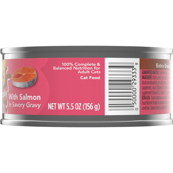 Purina Friskies Gravy Wet Cat Food, Extra Gravy Chunky With Salmon in Savory Gravy