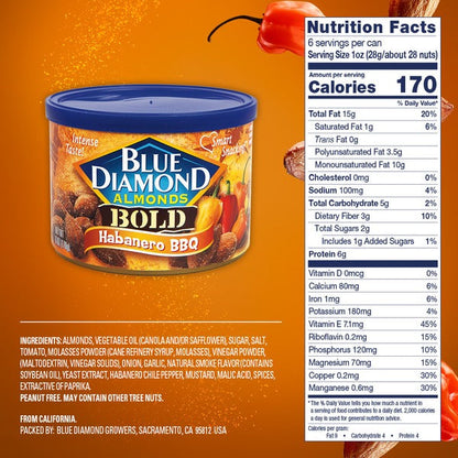 Blue Diamond BOLD Almonds, Habanero BBQ
