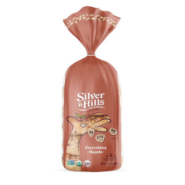 Silver Hills Bakery Sprouted Grain Organic Everything Bagel  DestGlow