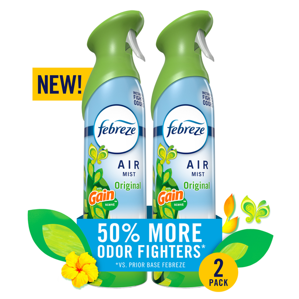 Febreze Air Mist Air Freshener Spray, Gain Original Scent  DestGlow