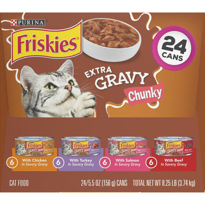 Purina Friskies Gravy Wet Cat Food , Extra Gravy Chunky