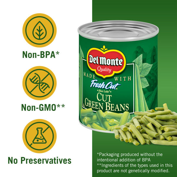 Del Monte BLUE LAKE Cut Green Beans, Canned Vegetables  DestGlow