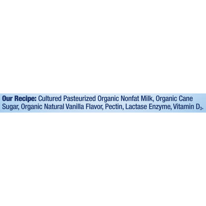 Stonyfield Organic Nonfat Yogurt Vanilla