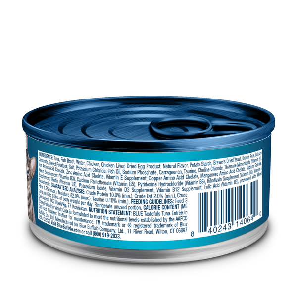Blue Buffalo Tastefuls Natural Flaked Wet Cat Food, Tuna Entrée in Gravy