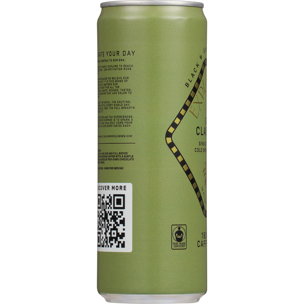 Explorer Black &amp; Unsweetened The Classic Cold Brew Coffee
