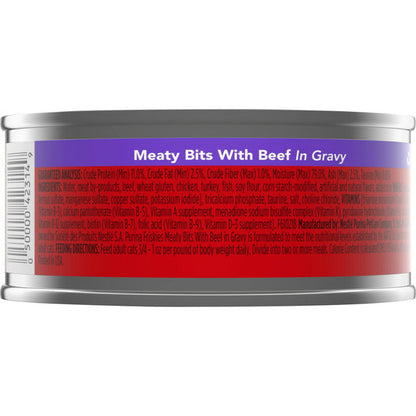 Purina Friskies Gravy Wet Cat Food, Meaty Bits With Beef in Gravy