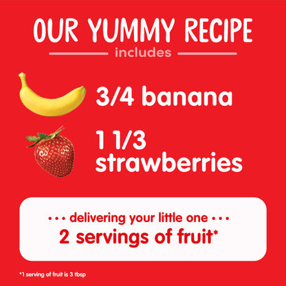 Happy Baby Organics Organics Clearly Crafted Stage 2 Bananas &amp; Strawberries Jar 4 oz UNIT