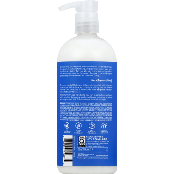 Renpure Conditioner, Biotin &amp; Collagen, Refreshing Moisture  DestGlow