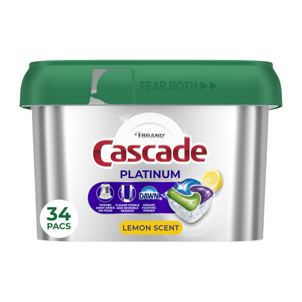 Cascade Platinum Dishwasher Pods, Lemon  DestGlow