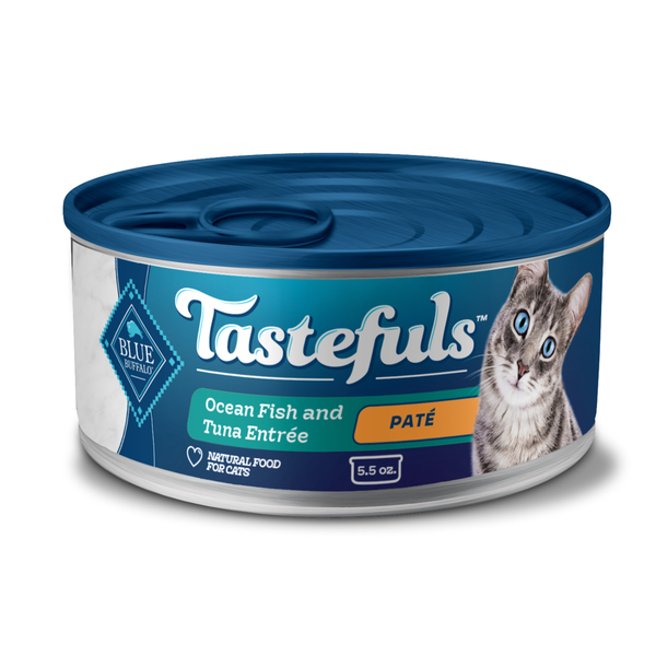 Blue Buffalo Tastefuls Natural Pate Wet Cat Food, Ocean Fish &amp; Tuna Entrée  DestGlow