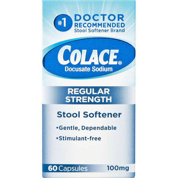 Colace Regular Strength Stool Softener 100mg Capsules  DestGlow