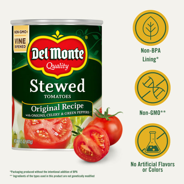 Del Monte Original Recipe Stewed Tomatoes with Onions, Celery &amp; Green Peppers  DestGlow