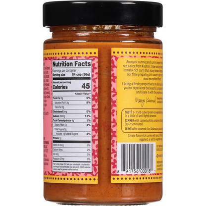 Maya Kaimal Indian Simmer Sauce, Kashmiri Curry, Mild