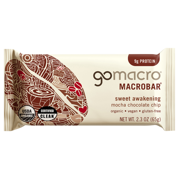 GoMacro Mocha Chocolate Chip MacroBar  DestGlow