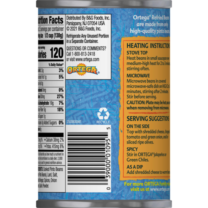 Ortega Refried Beans, Traditional