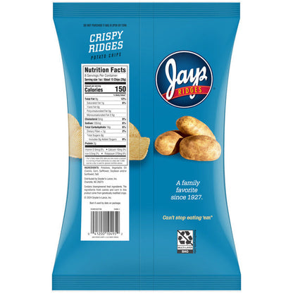 Jays Ridges Crispy Ridges Potato Chips  DestGlow