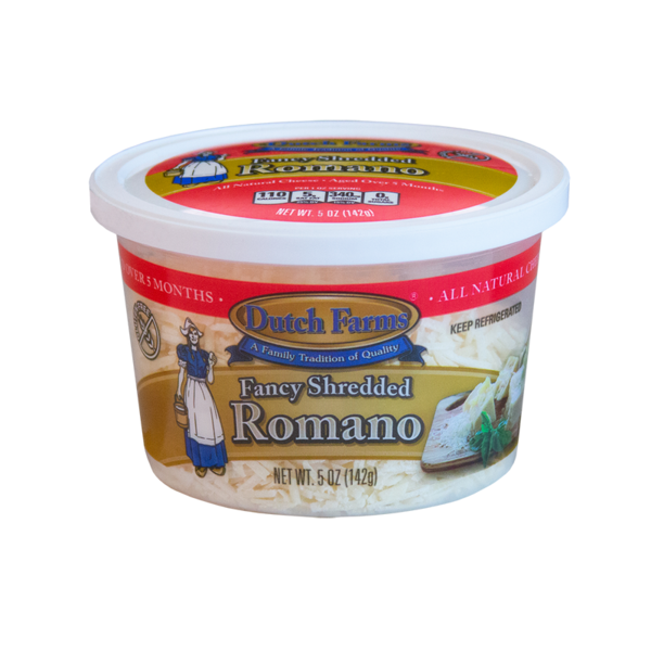 Dutch Farms Df Shredded Pecorino Romano Cheese Cup  DestGlow