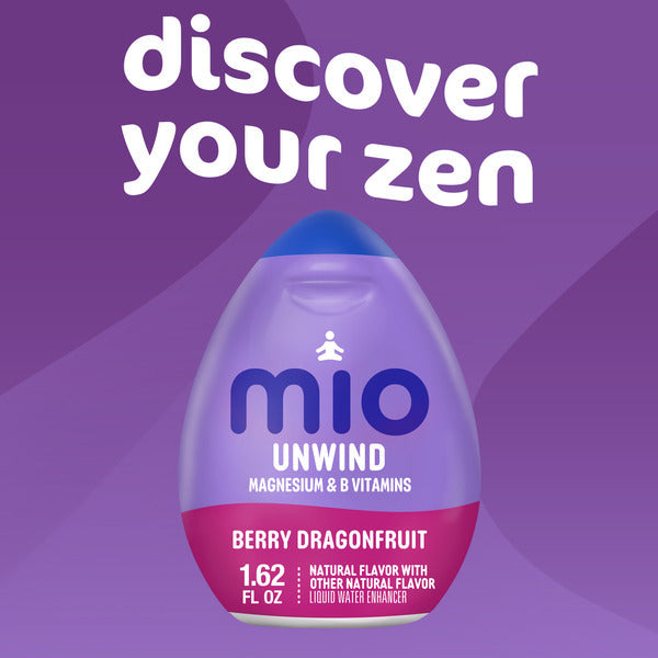 MiO Unwind Berry Dragonfruit Liquid Water Enhancer with Magnesium &amp; B Vitamins  DestGlow