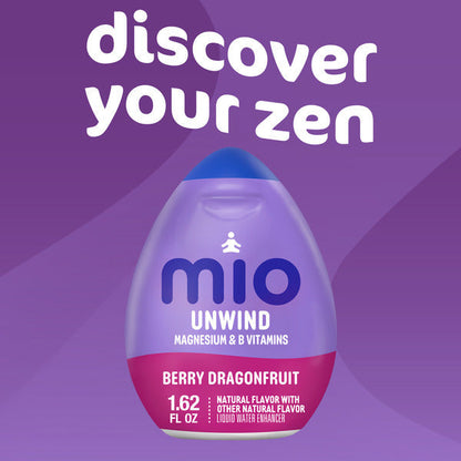 MiO Unwind Berry Dragonfruit Liquid Water Enhancer with Magnesium &amp; B Vitamins  DestGlow