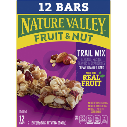 Nature Valley Fruit and Nut Trail Mix Chewy Granola Snack Bars