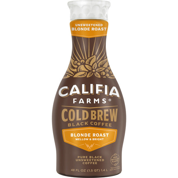Califia Farms Pure Black Blonde Roast Cold Brew Coffee  DestGlow