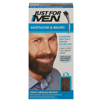 Just For Men Mustache &amp; Beard Color, Light-Medium Brown M-30