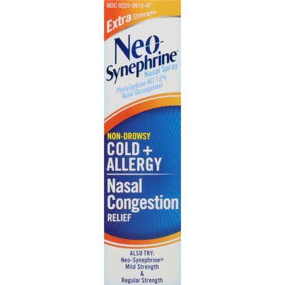 Neo-Synephrine Nasal Spray, Extra Strength, Non-Drowsy, Cold + Allergy