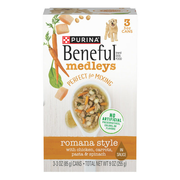 Purina Beneful Wet Dog Food, Medleys Romana Style With Chicken in Sauce  DestGlow