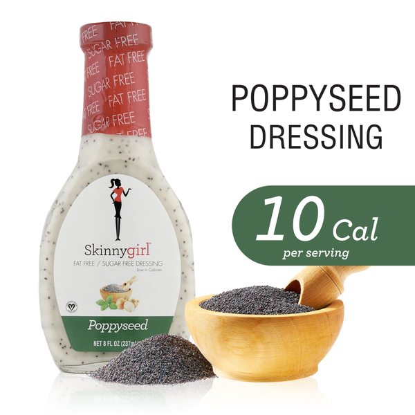 Skinnygirl Fat-Free | Sugar-Free Poppyseed Salad Dressing, 8 FL OZ  DestGlow