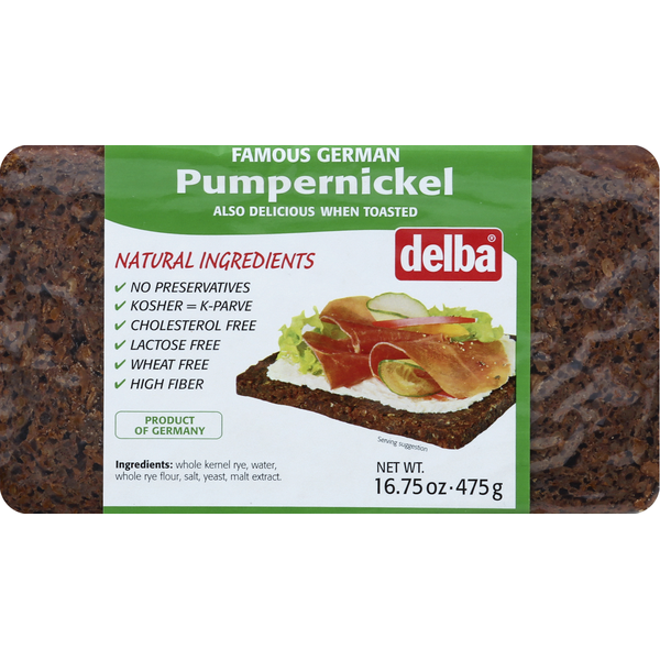 Delba Bread, Pumpernickel  DestGlow