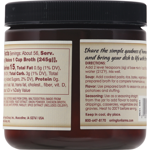 Orrington Farms Chicken Flavored Broth Base &amp; Seasoning  DestGlow