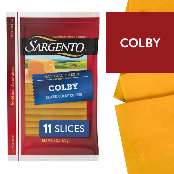 Sargento Natural Colby Sliced Cheese, 11 Slices  DestGlow
