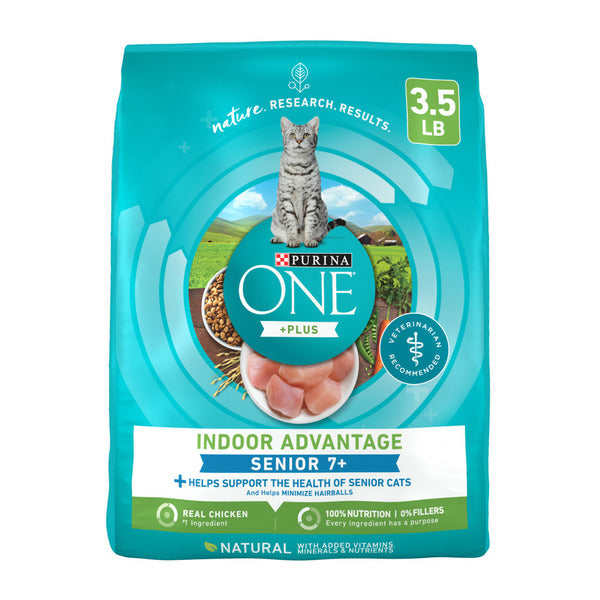 Purina ONE High Protein, Natural Senior Dry Cat Food, Indoor Advantage Senior+  DestGlow