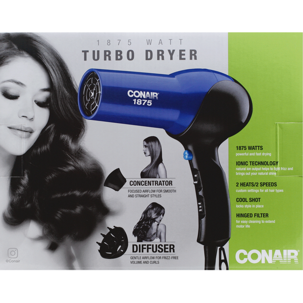 Conair Turbo Dryer, 1875 Watt  DestGlow
