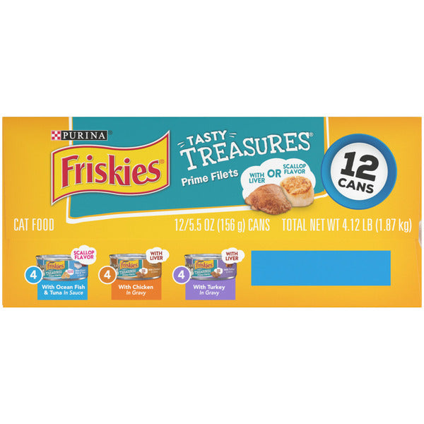 Purina Friskies Gravy Wet Cat Food , Tasty Treasures Prime Filets  DestGlow