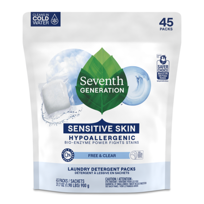 Seventh Generation Laundry Detergent Packs Free &amp; Clear