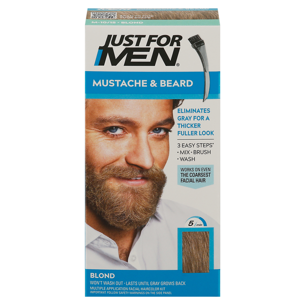 Just For Men Mustache &amp; Beard Color, Blond M-10/15  DestGlow