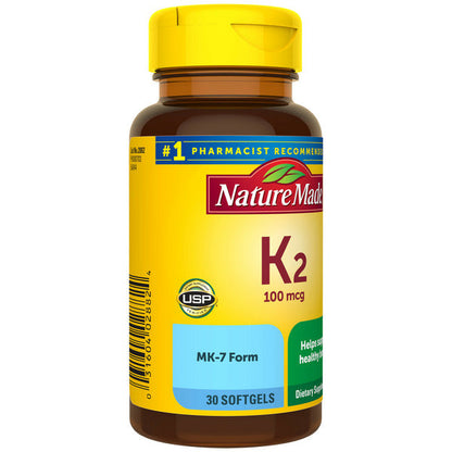 Nature Made Vitamin K2 100 mcg Softgels