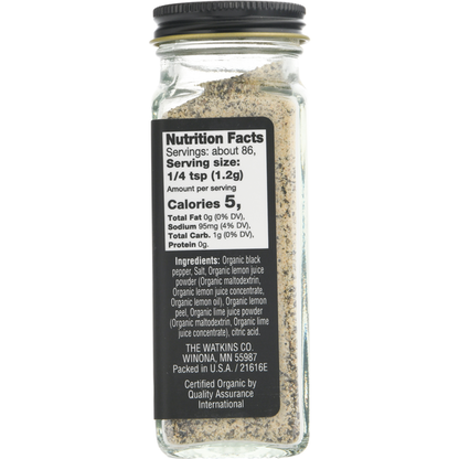 Watkins Lemon Pepper Blend, Organic